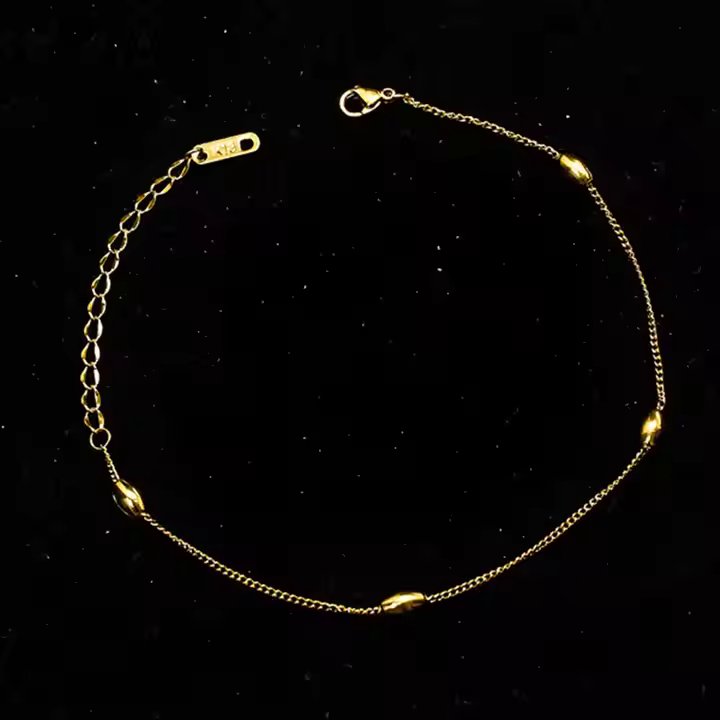 Oval Beads Charms Bracelet Anklet