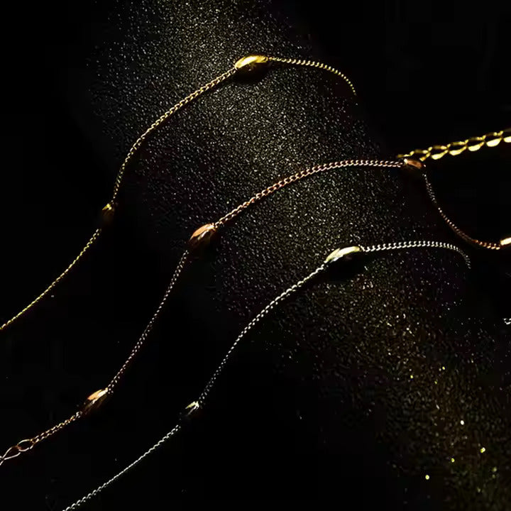 Oval Beads Charms Bracelet Anklet