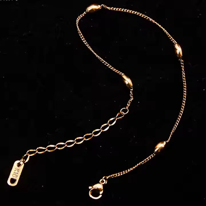 Oval Beads Charms Bracelet Anklet