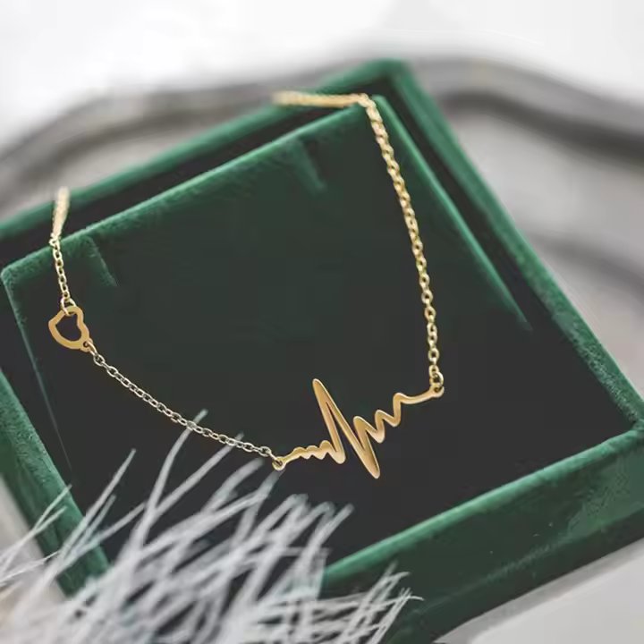 Hollow Heart ECG Lighting Shaped Anklet