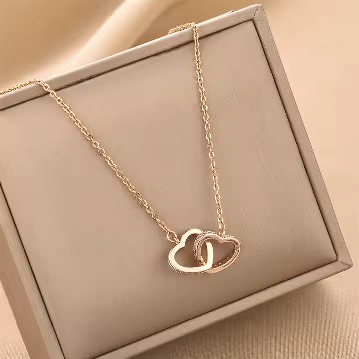 Zircon Heart Choker Necklace