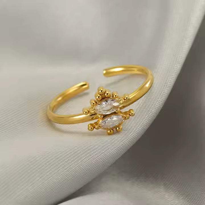 Double Sparkle Open Ring