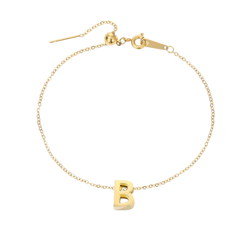 Letter Alphabet Initial Anklet
