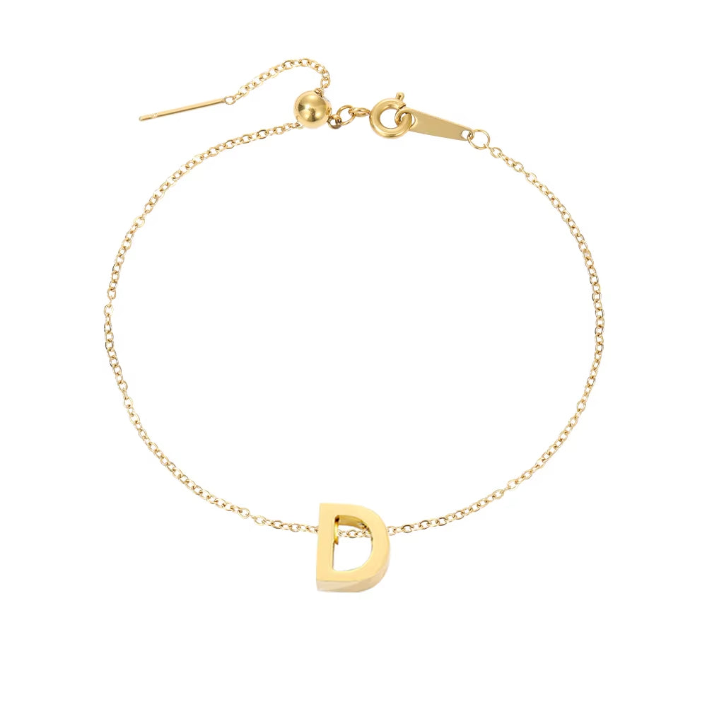 Letter Alphabet Initial Anklet