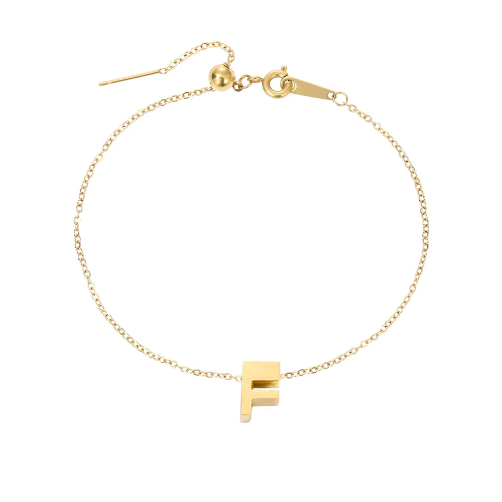 Letter Alphabet Initial Anklet