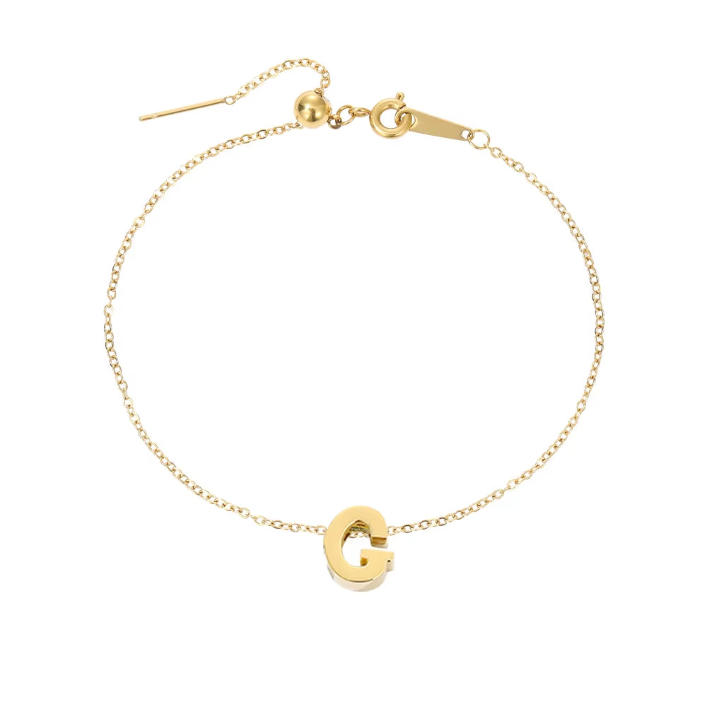 Letter Alphabet Initial Anklet