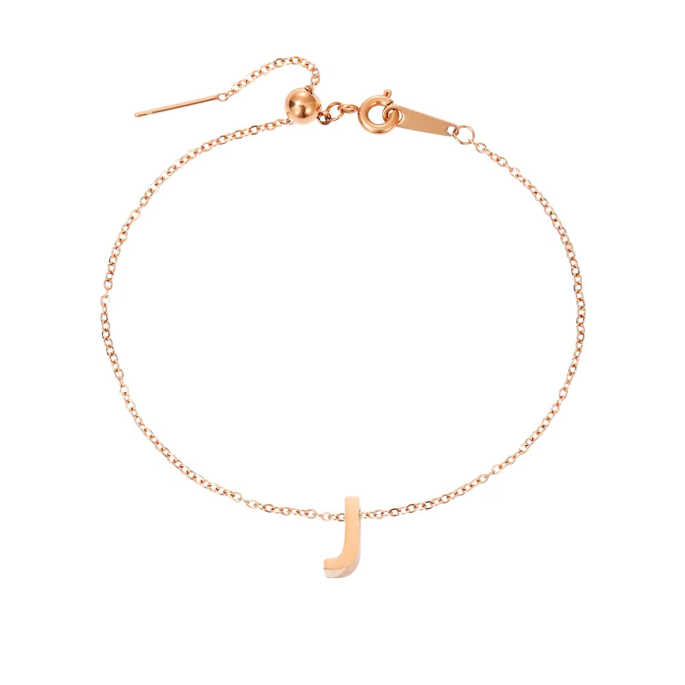 Letter Alphabet Initial Anklet