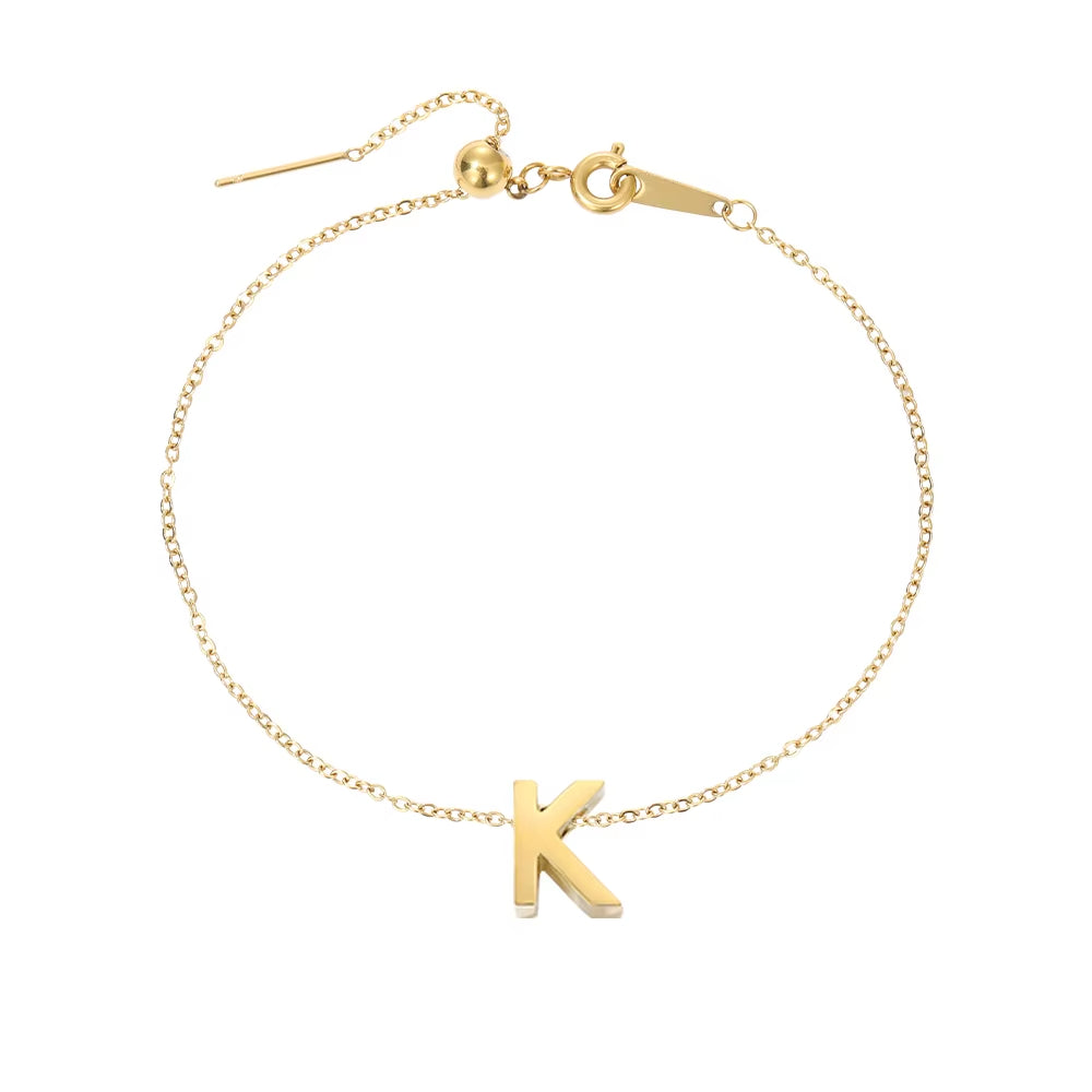 Letter Alphabet Initial Anklet