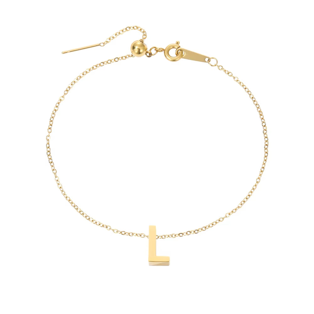 Letter Alphabet Initial Anklet