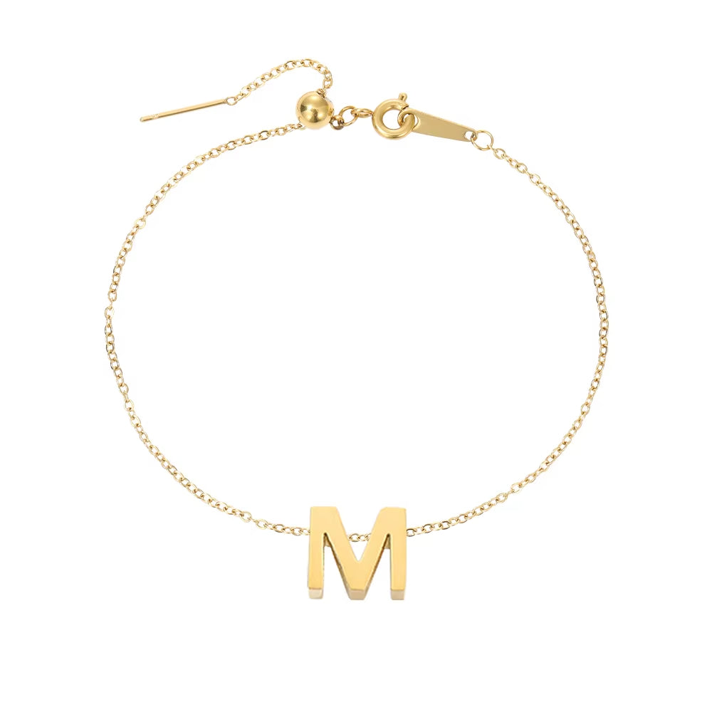 Letter Alphabet Initial Anklet