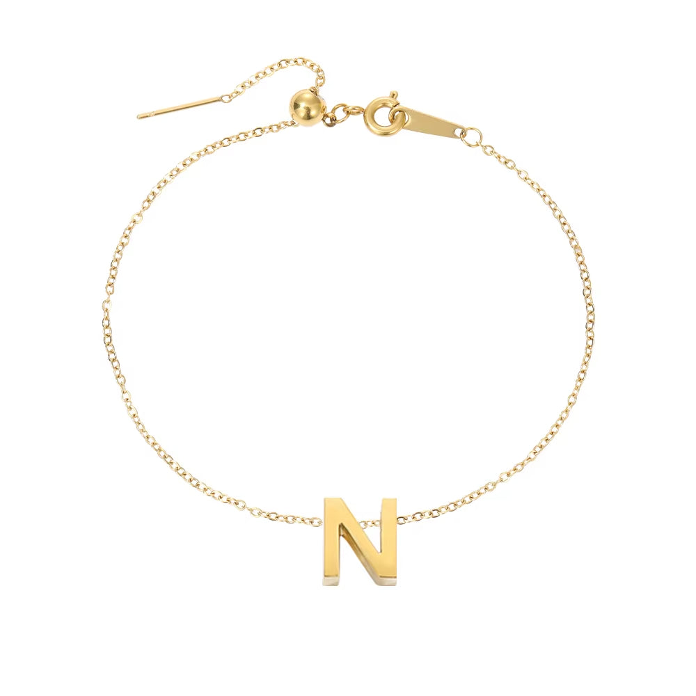 Letter Alphabet Initial Anklet