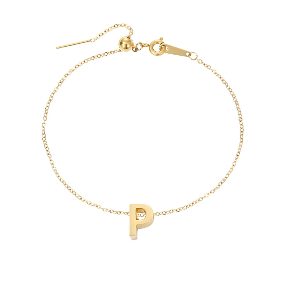 Letter Alphabet Initial Anklet