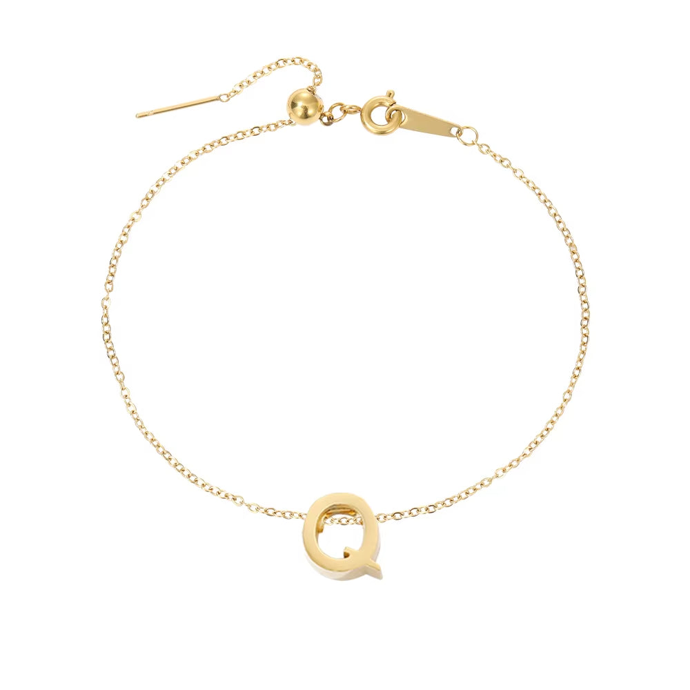 Letter Alphabet Initial Anklet