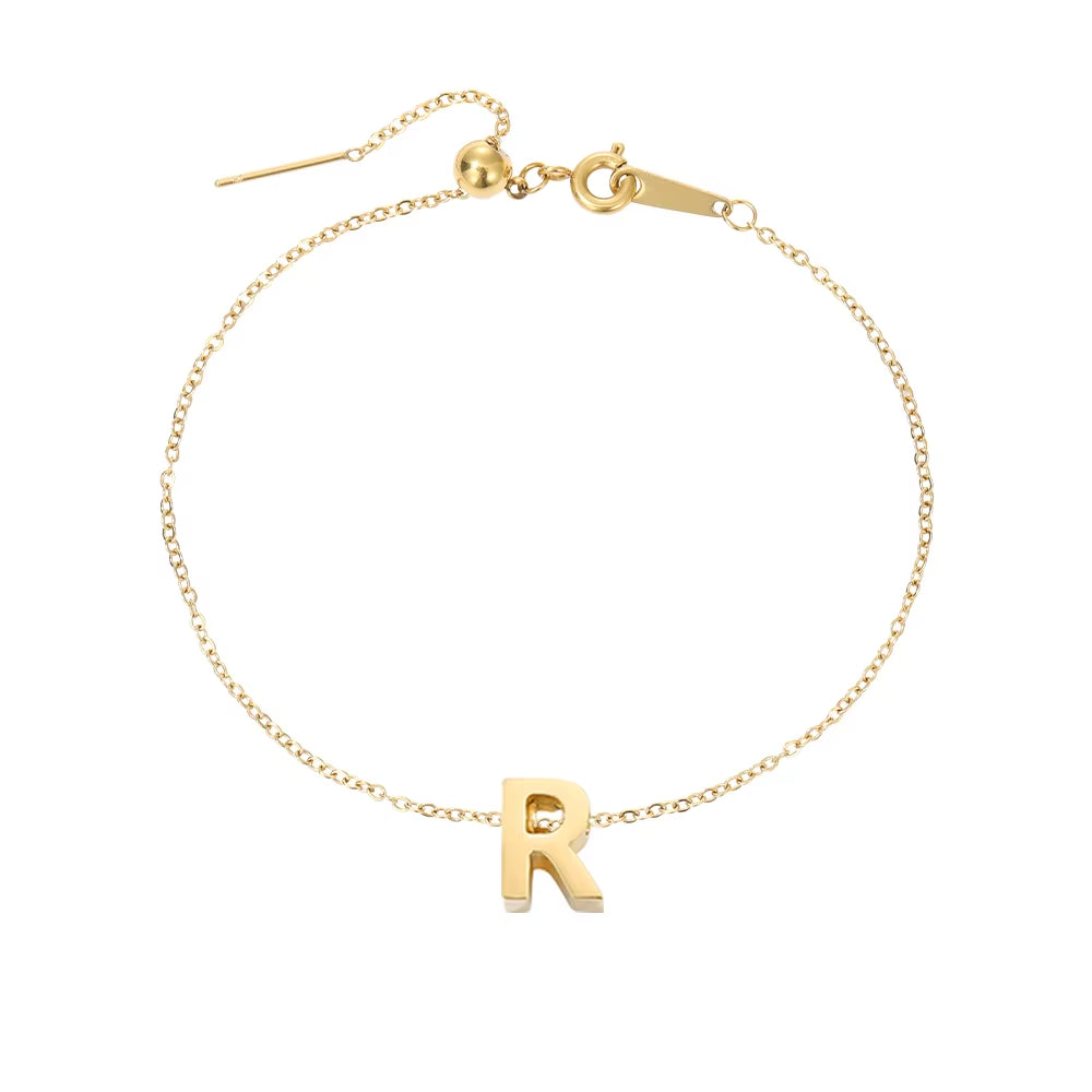 Letter Alphabet Initial Anklet
