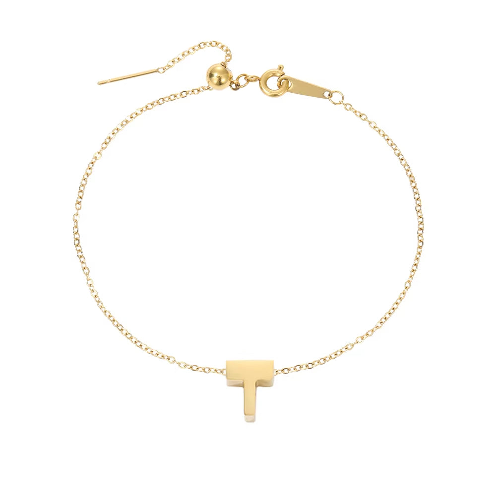 Letter Alphabet Initial Anklet