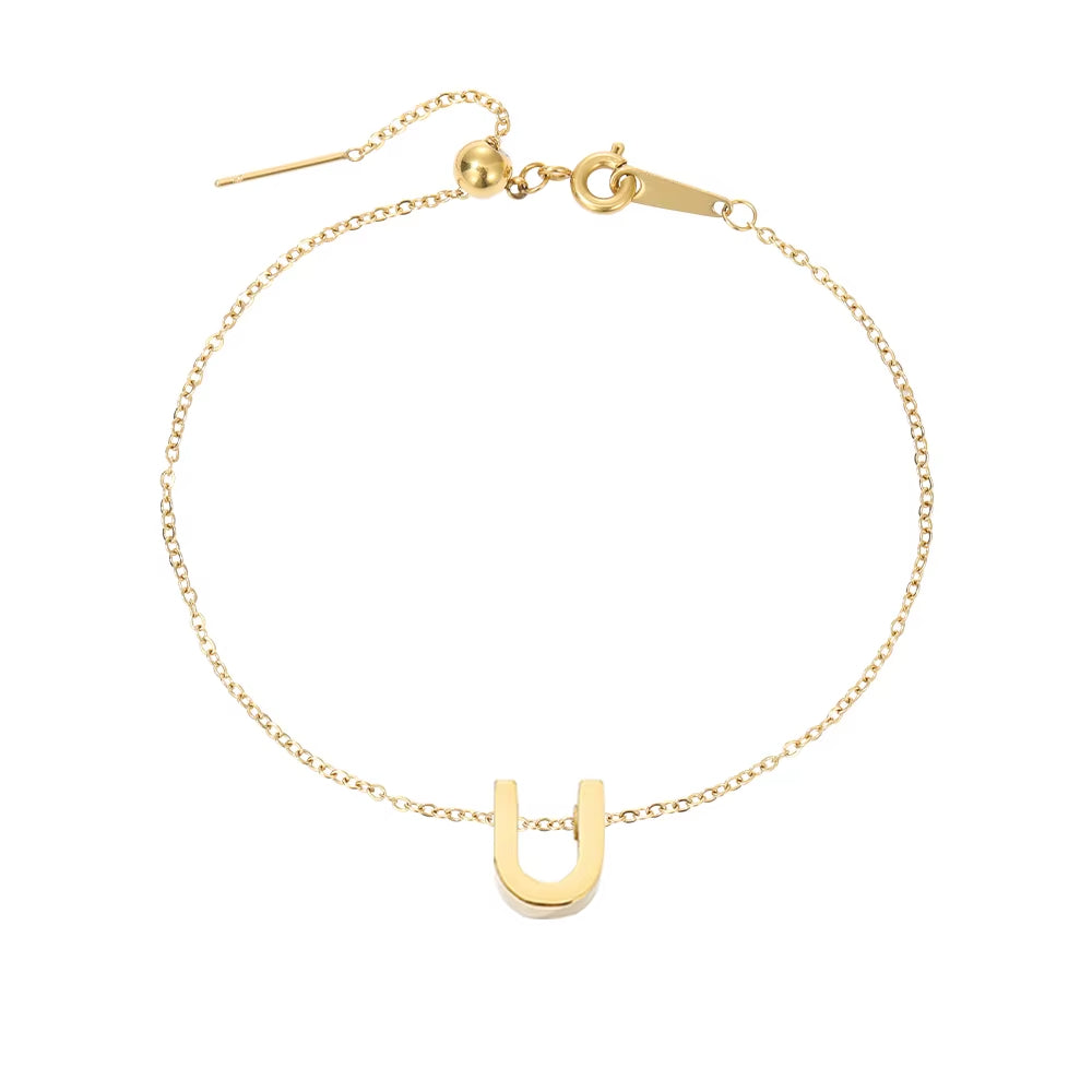 Letter Alphabet Initial Anklet