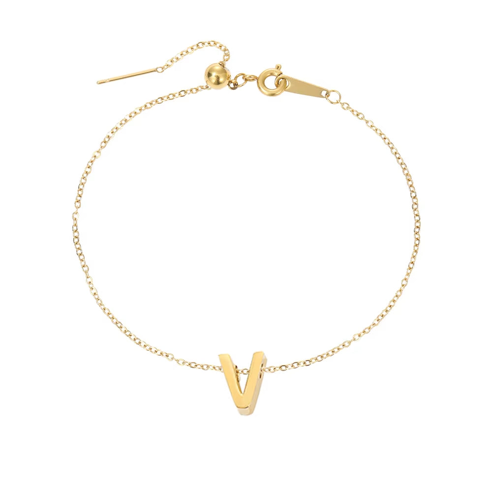 Letter Alphabet Initial Anklet