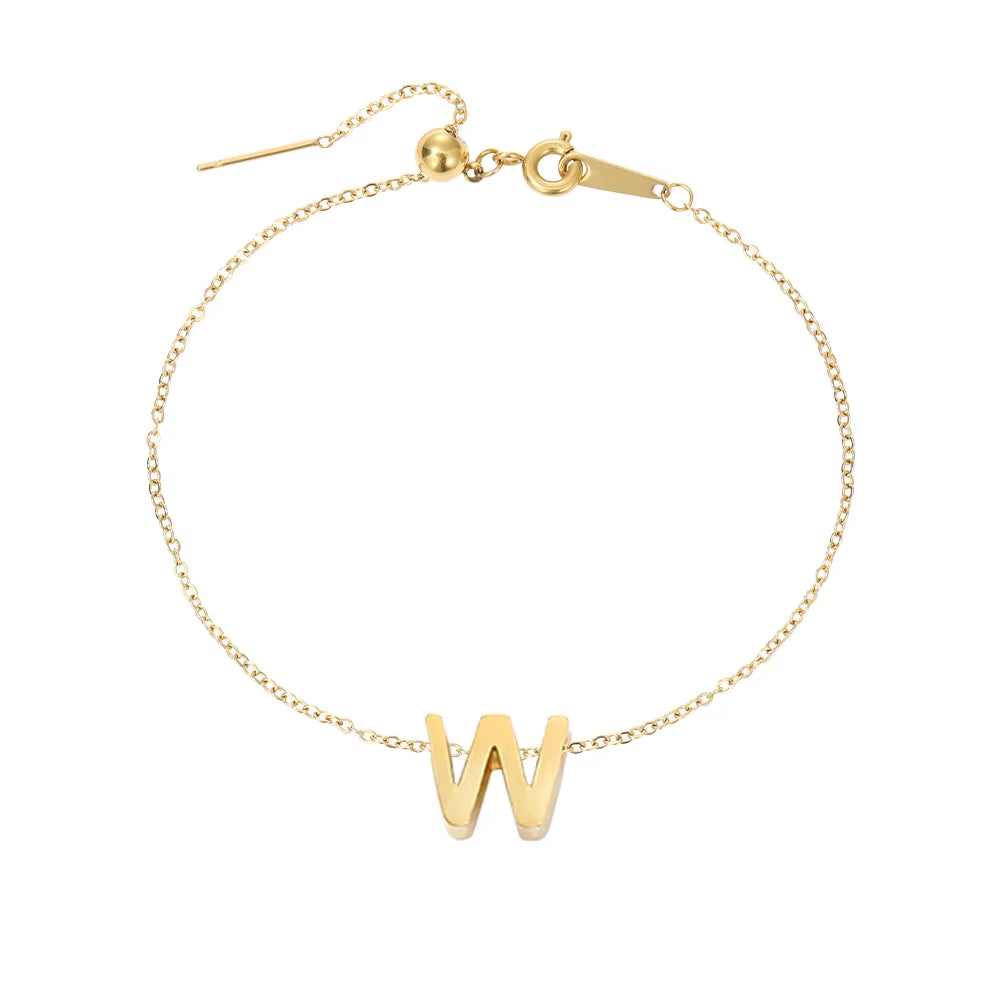 Letter Alphabet Initial Anklet