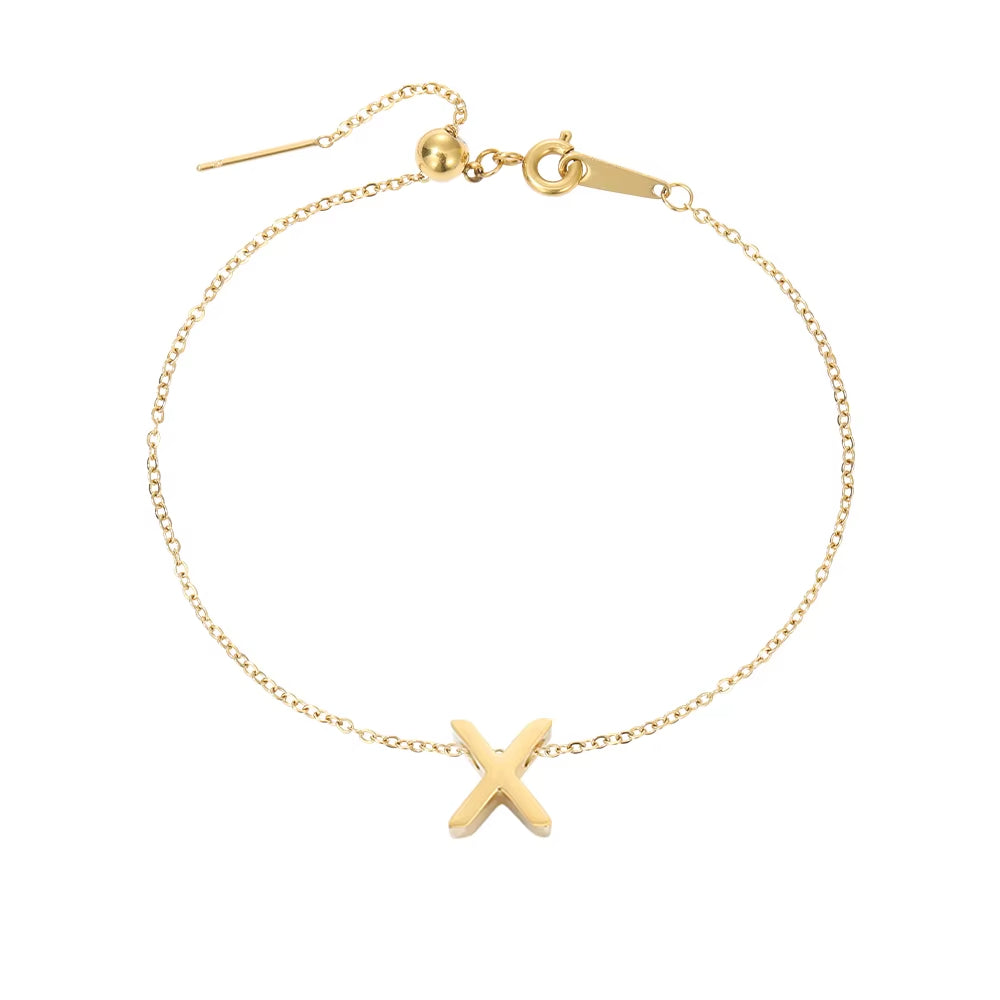 Letter Alphabet Initial Anklet
