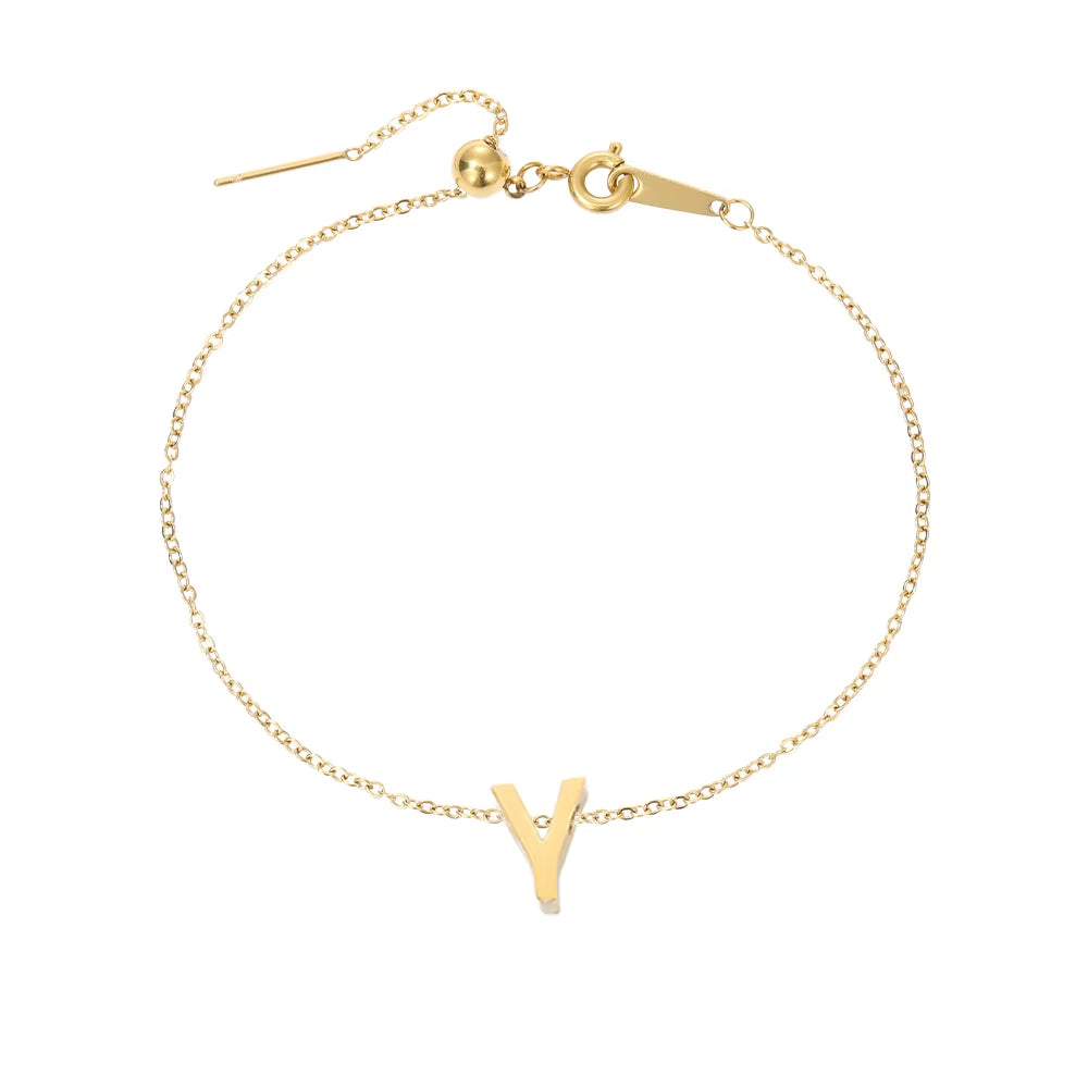 Letter Alphabet Initial Anklet