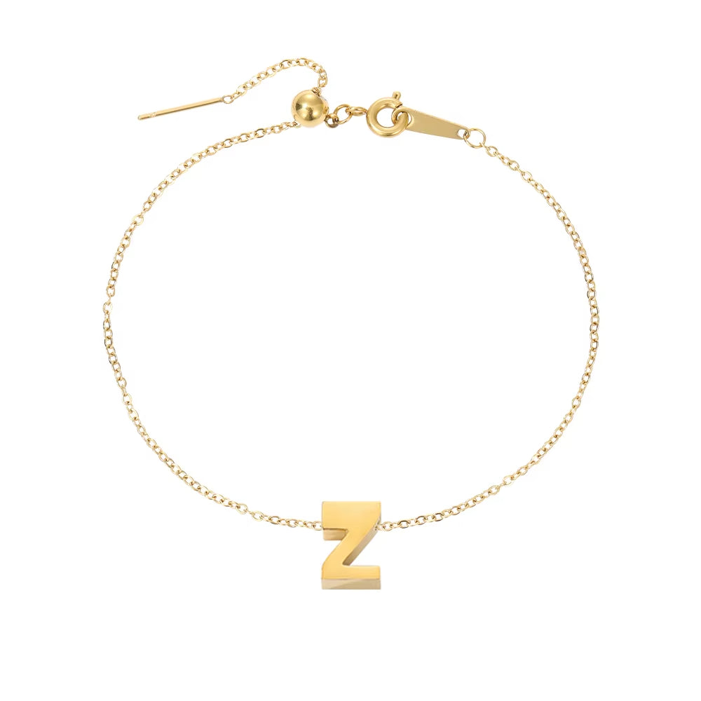 Letter Alphabet Initial Anklet