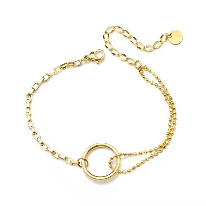 Bead & Circle Link Bracelet