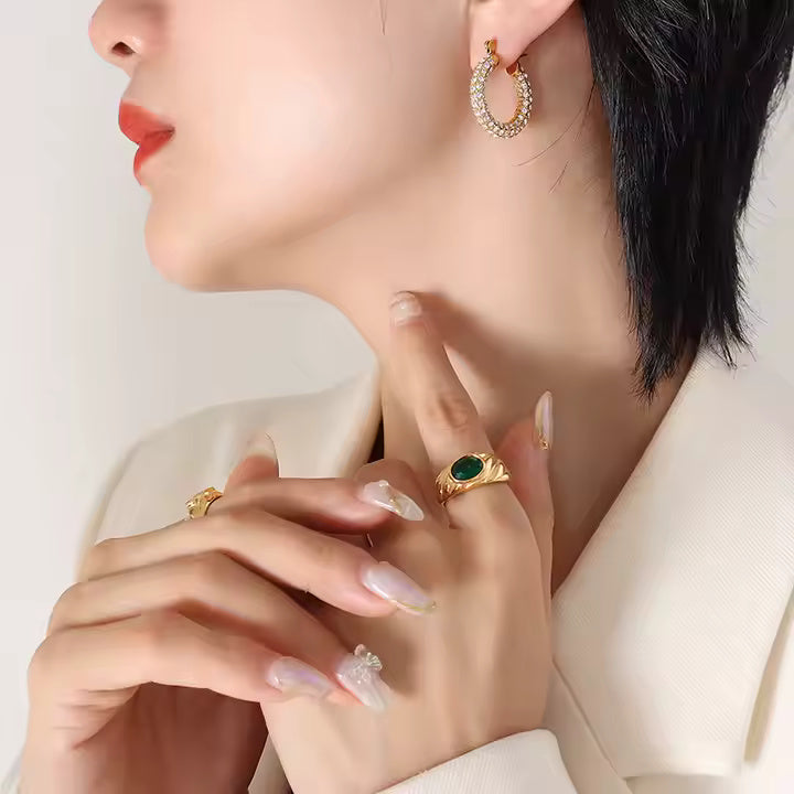 Luxury Zircon Hoop Earrings