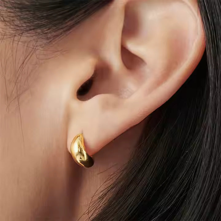 Geometric Shiny Pea Earring