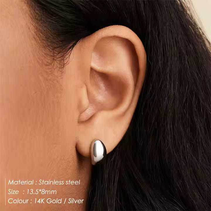 Geometric Shiny Pea Earring