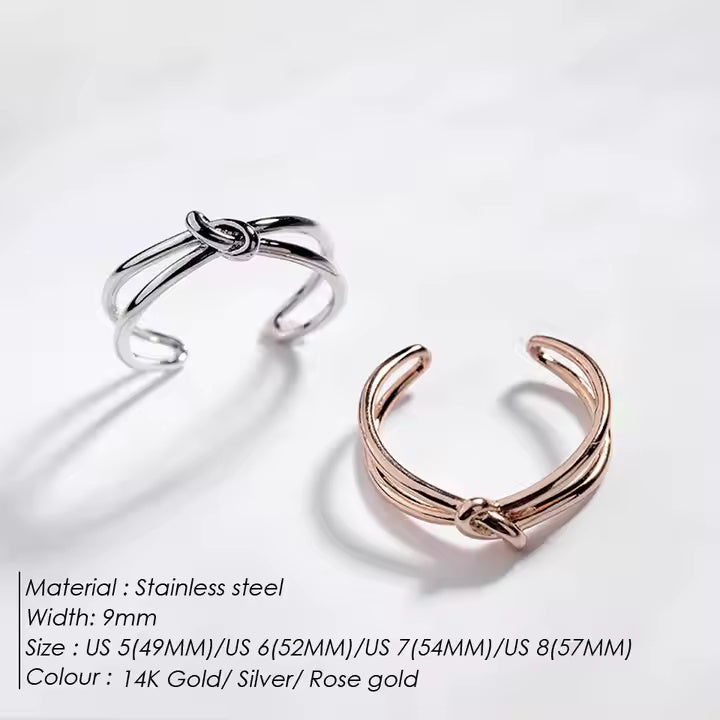Open Knot Finger Ring