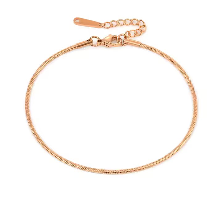Round Snake Chain Anklet Bracelet