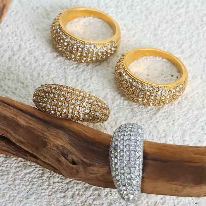 Full Paved Crystal Finger Ring
