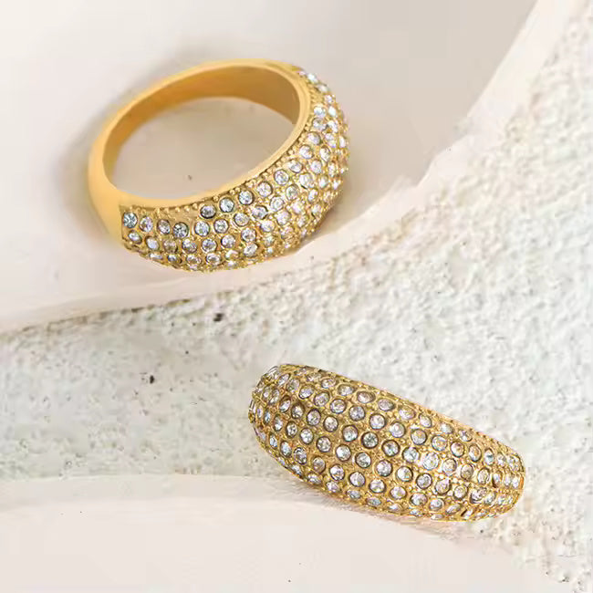 Full Paved Crystal Finger Ring