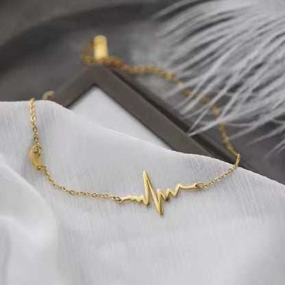 Hollow Heart ECG Lighting Shaped Anklet