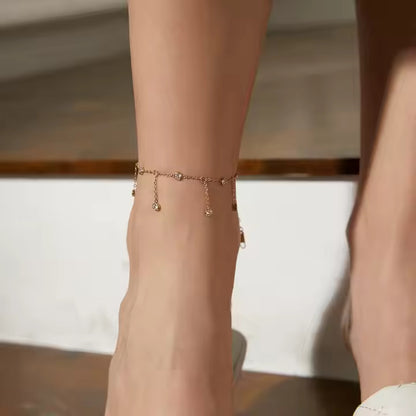 Zircon Tassel Anklet