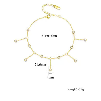 Zircon Tassel Anklet