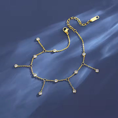 Zircon Tassel Anklet