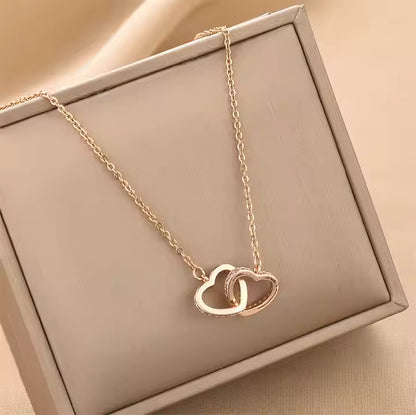 Zircon Heart Choker Necklace