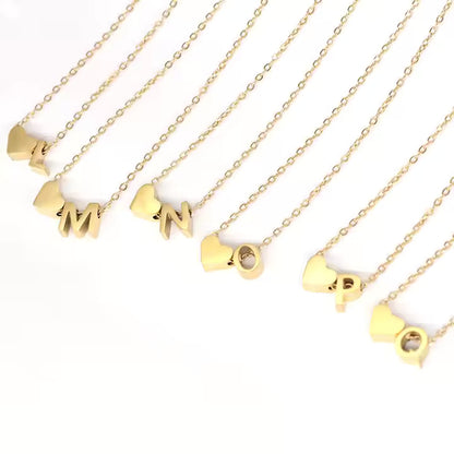 Alphabet Initial Heart Necklace