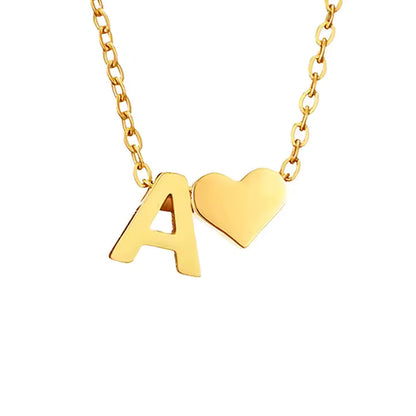 Alphabet Initial Heart Necklace