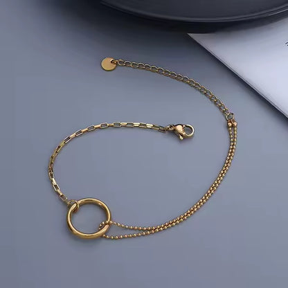 Bead & Circle Link Bracelet