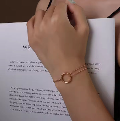 Bead & Circle Link Bracelet