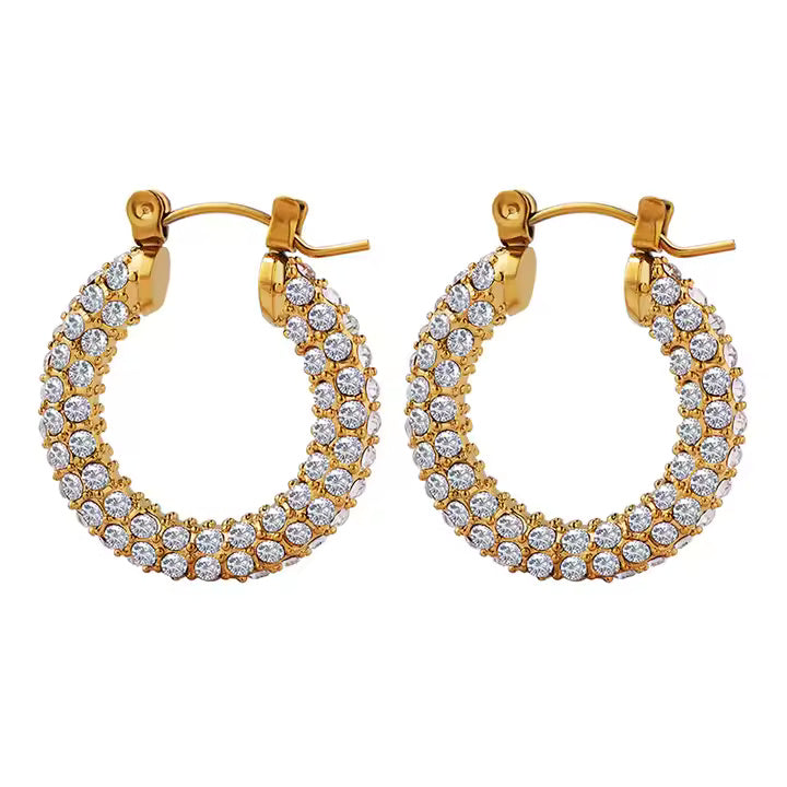 Luxury Zircon Hoop Earrings