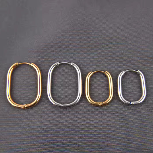 Minimalist Geometric U-Shaped Earrings