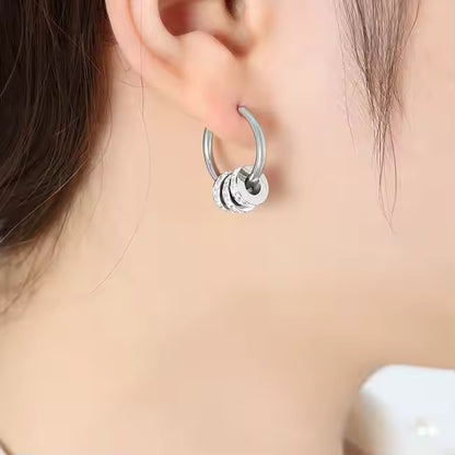 Zircon Hoop Circle Earrings