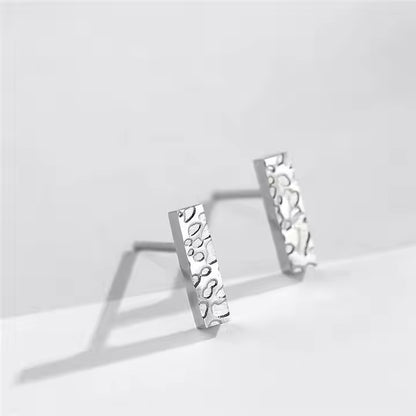 Textured Bar Stud Earrings