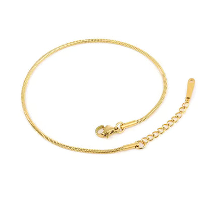 Round Snake Chain Anklet Bracelet