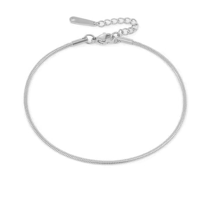 Round Snake Chain Anklet Bracelet