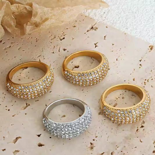 Full Paved Crystal Finger Ring